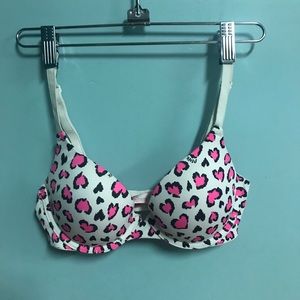 Pink heart bra